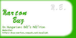 marton buz business card